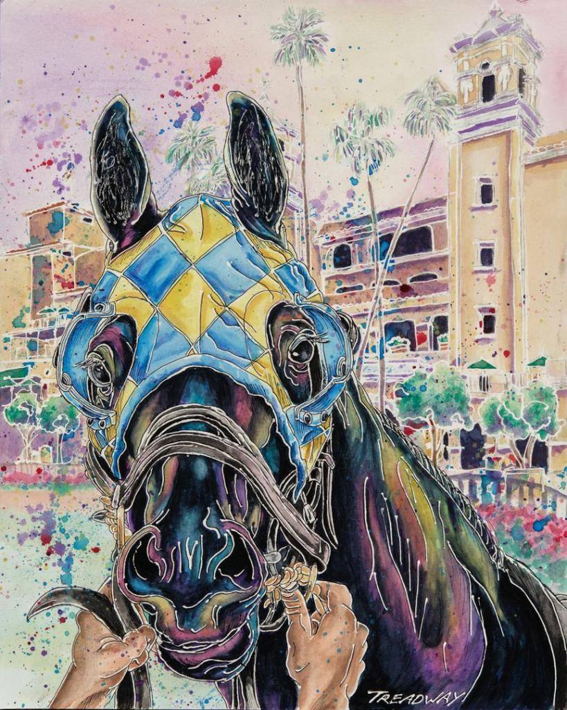The 2019 Del Mar program cover, “Dark Horses” (Courtesy of Amy Treadway)